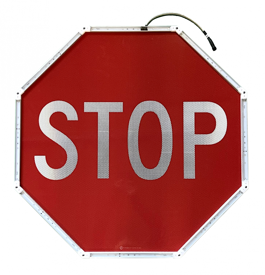 Helios Series 30" Solar Powered Flashing Stop Sign