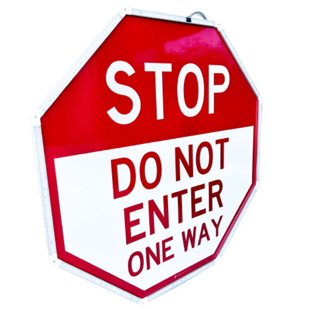 Helios Series Custom Octagon Shape Solar Flashing Sign