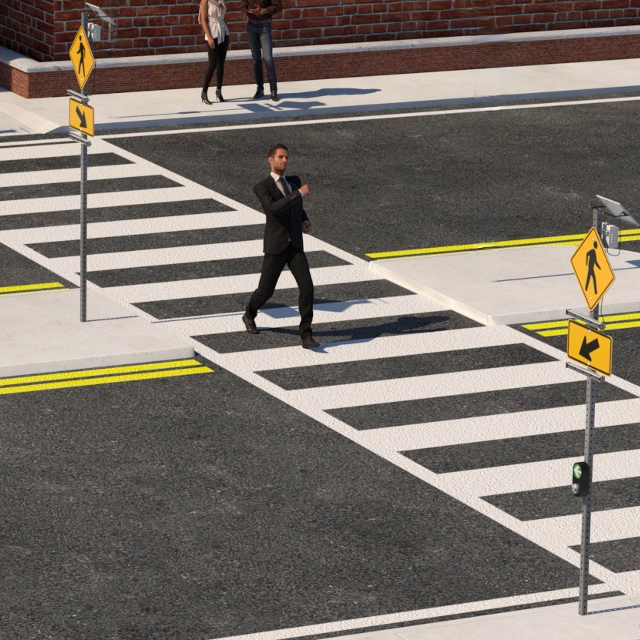 Solar Horizontal Rapid Flashing Beacon System with Push Button Activation - RRFB