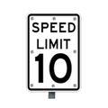 10mph Flashing Speed Limit Sign for Enhanced Safety