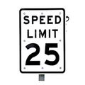 25mph Solar LED Flashing Speed Limit Sign