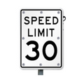 30mph Flashing Speed Limit Sign for Enhanced Driver Awareness