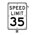 35mph Flashing Speed Limit Sign for Enhanced Driver Safety