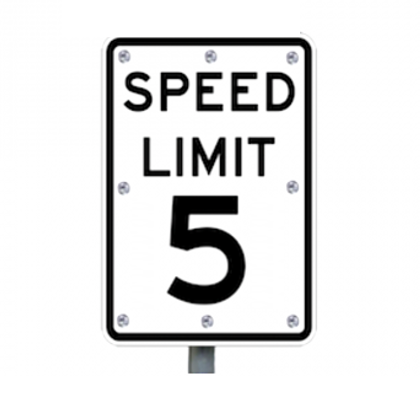 5mph Solar Flashing Speed Limit Sign for Traffic Safety