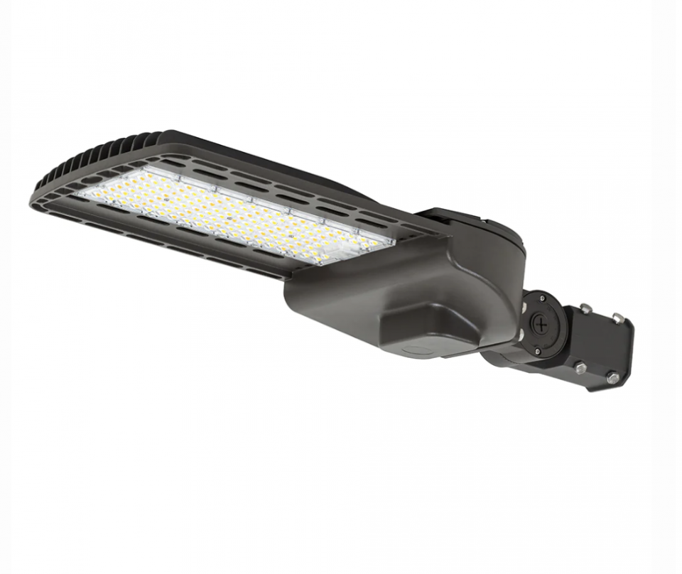 120W - 300W Adjustable Wattage AC Powered LED Shoebox Street Light with Adjustable Kelvin