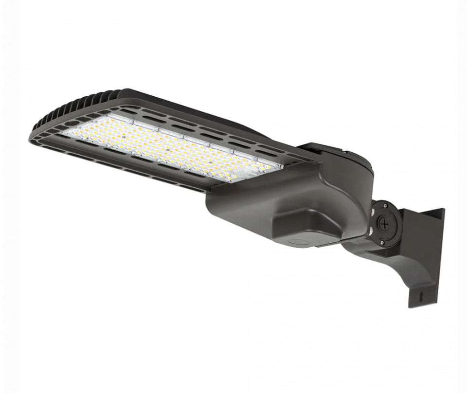 60W - 150W Adjustable Wattage AC Powered LED Shoebox Street Light with Adjustable Kelvin