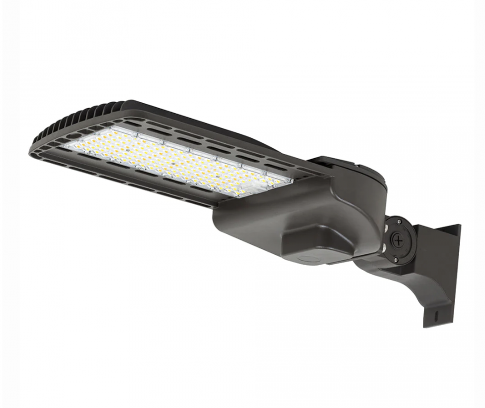 120W - 300W Adjustable Wattage AC Powered LED Shoebox Street Light with Adjustable Kelvin
