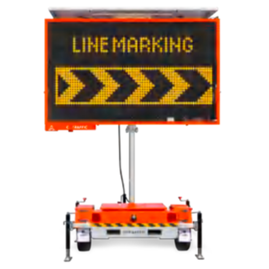 X-Large OPTRAFFIC Solar Powered Full Matrix Sign Trailer