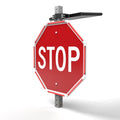 REFURBISHED: Helios Series: R1-1 36" Solar Flashing Perimeter LEDs "STOP" Sign