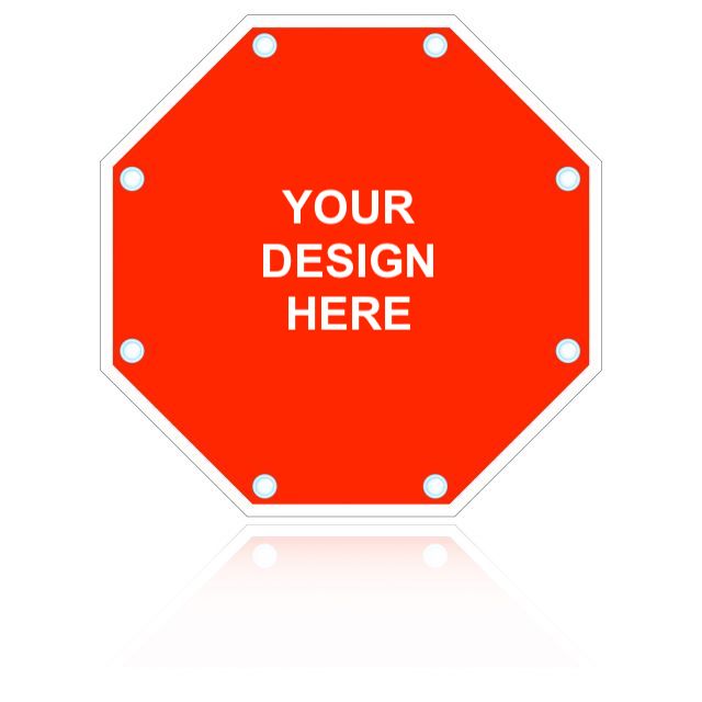 Custom Octagon Shape Solar Flashing LED Sign