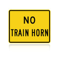 MUTCD W10-9P No Train Horn (plaque)