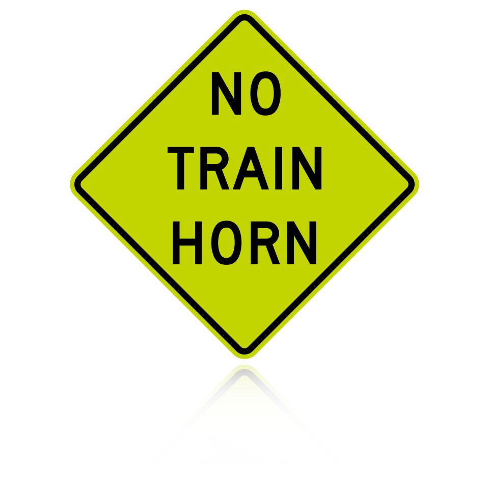 MUTCD W10-9 No Train Horn