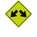 MUTCD W12-1 Double Arrow