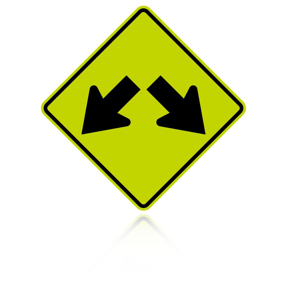 MUTCD W12-1 Double Arrow