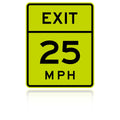 MUTCD W13-2 Advisory Exit 25 MPH