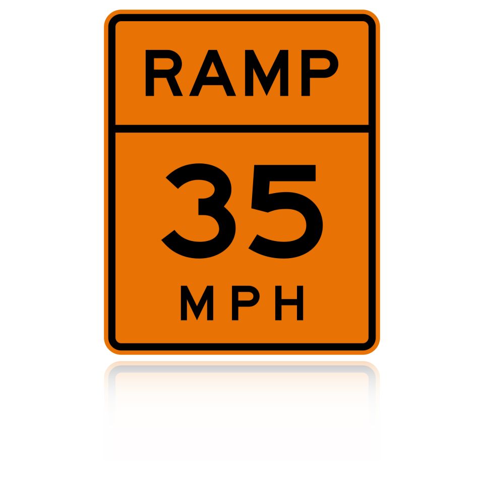 MUTCD W13-3 Advisory Ramp 35 MPH