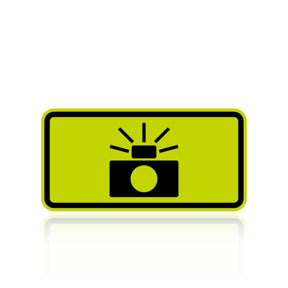 MUTCD W16-10P Photo Enforced (Symbol)