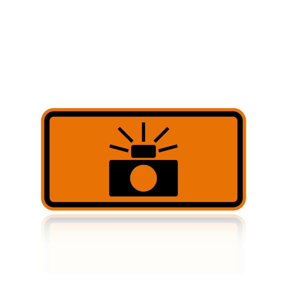 MUTCD W16-10P Photo Enforced (Symbol)