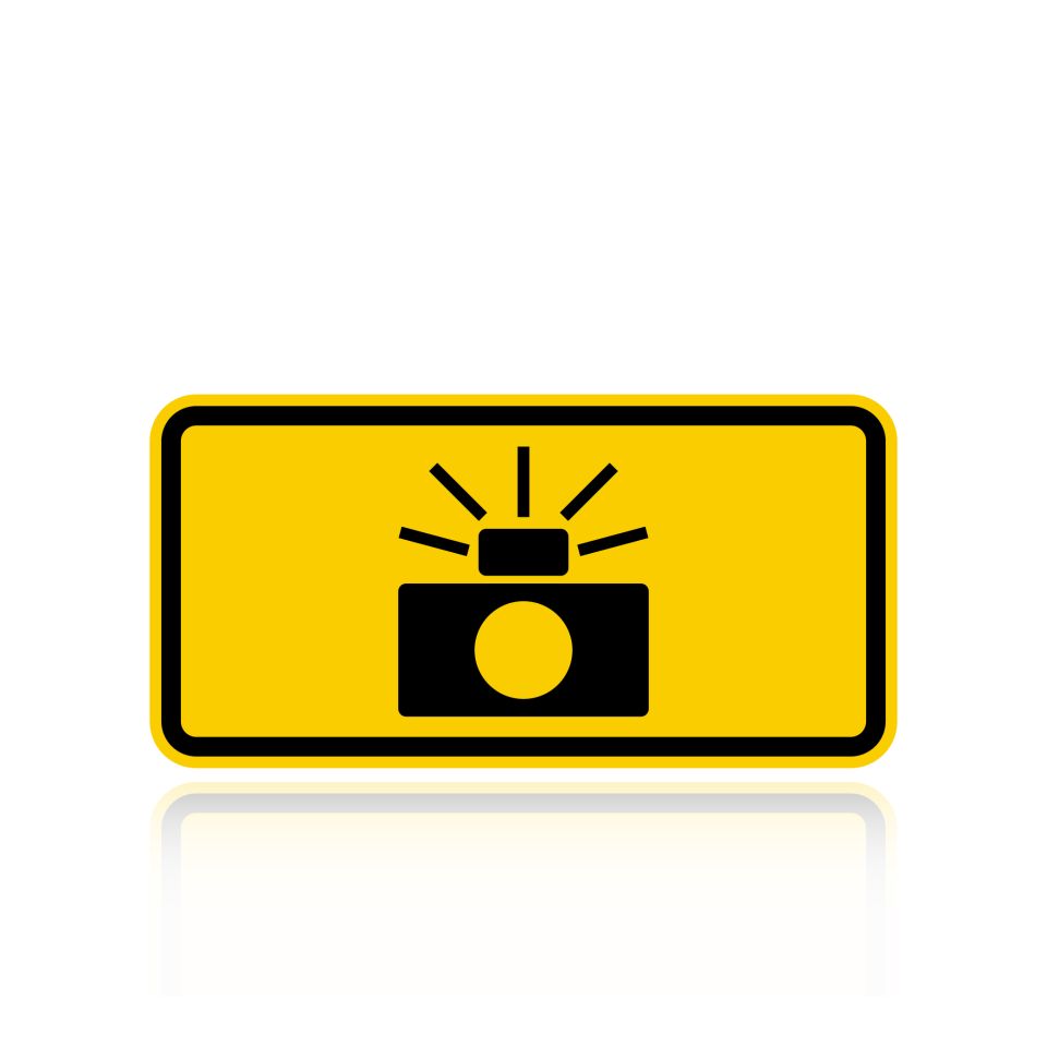 MUTCD W16-10P Photo Enforced (Symbol)
