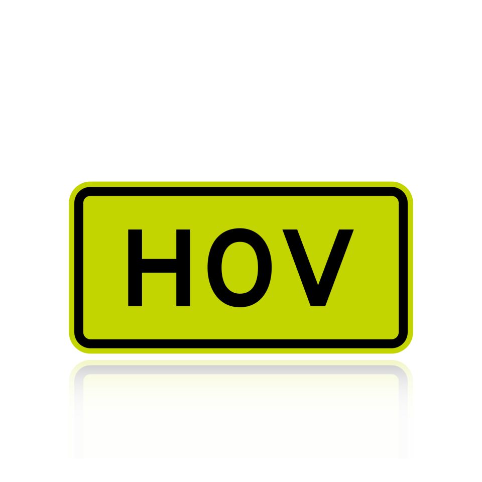 MUTCD W16-11P HOV