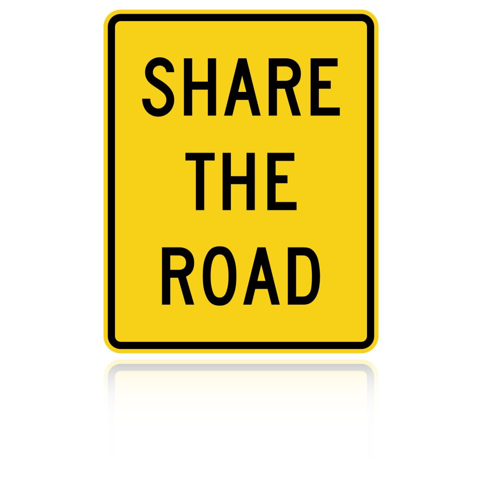 MUTCD W16-1P Share the Road (plaque)