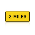 MUTCD W16-3AP (Distance) Miles (1 line) (plaque)