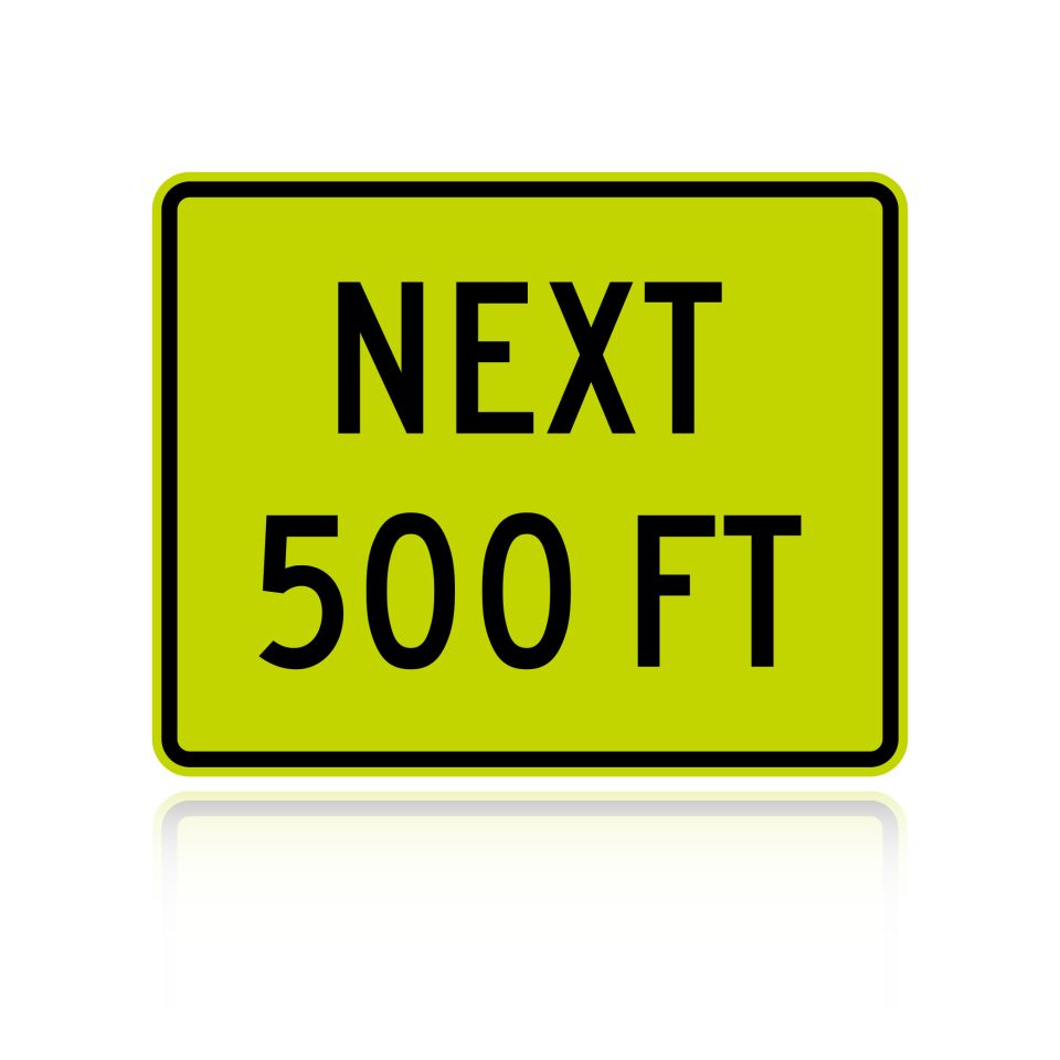 MUTCD W16-4P Next (Distance) Feet (plaque)