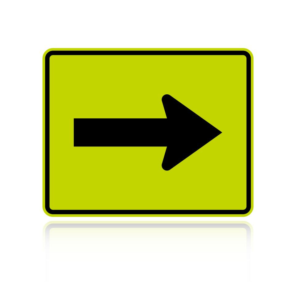 MUTCD W16-5PR Supplemental Right Arrow
