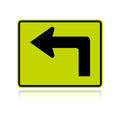 MUTCD W16-6PL Supplemental Advance Left Arrow