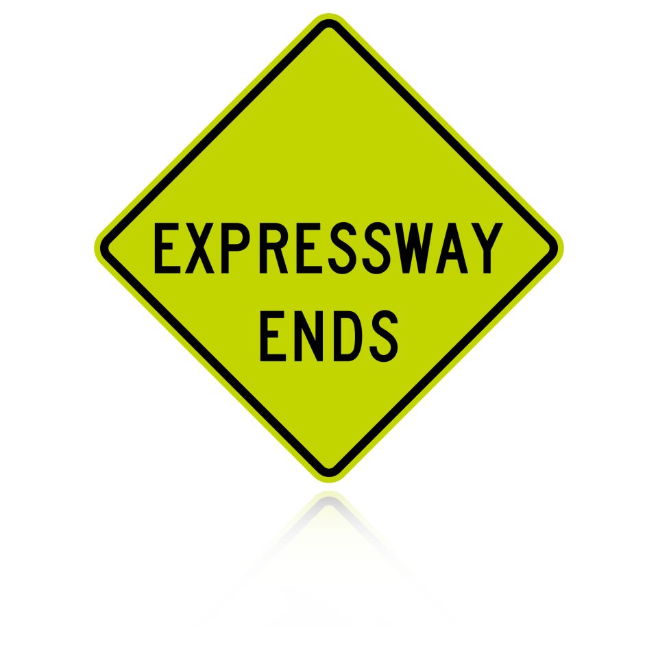 MUTCD W19-4 Expressway Ends