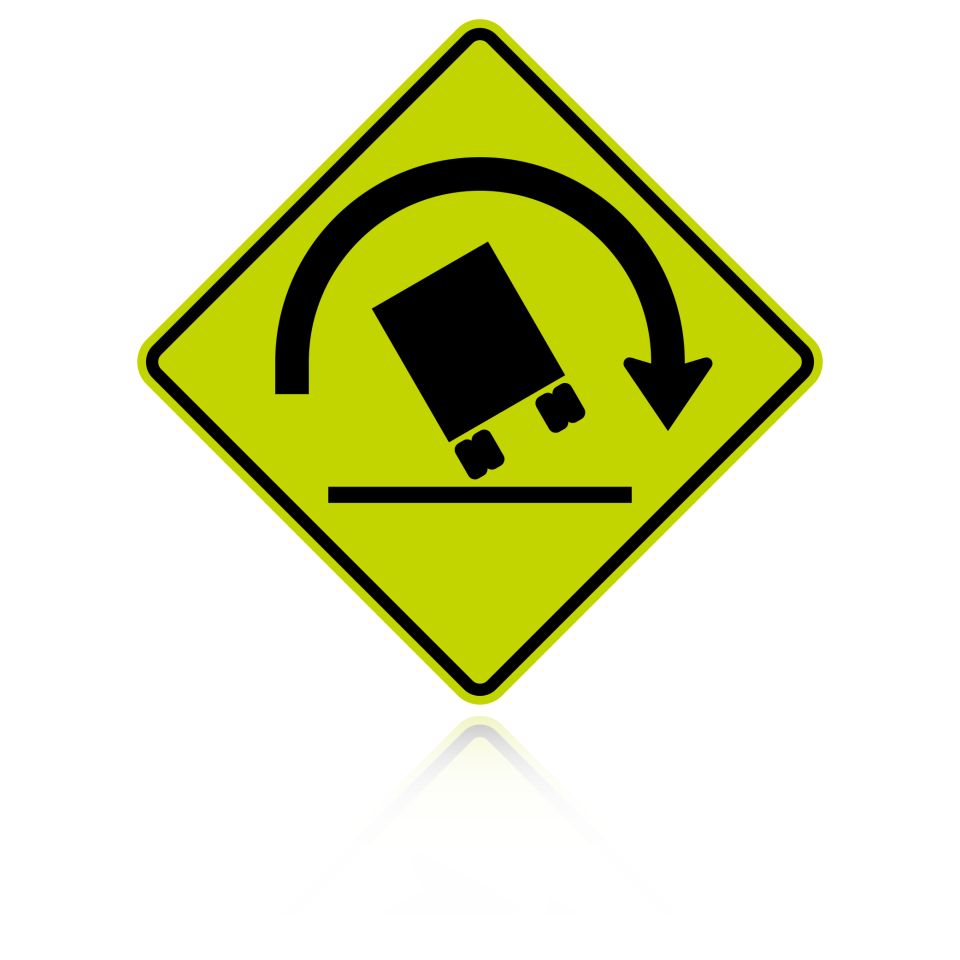 MUTCD W1-13R Truck Rollover