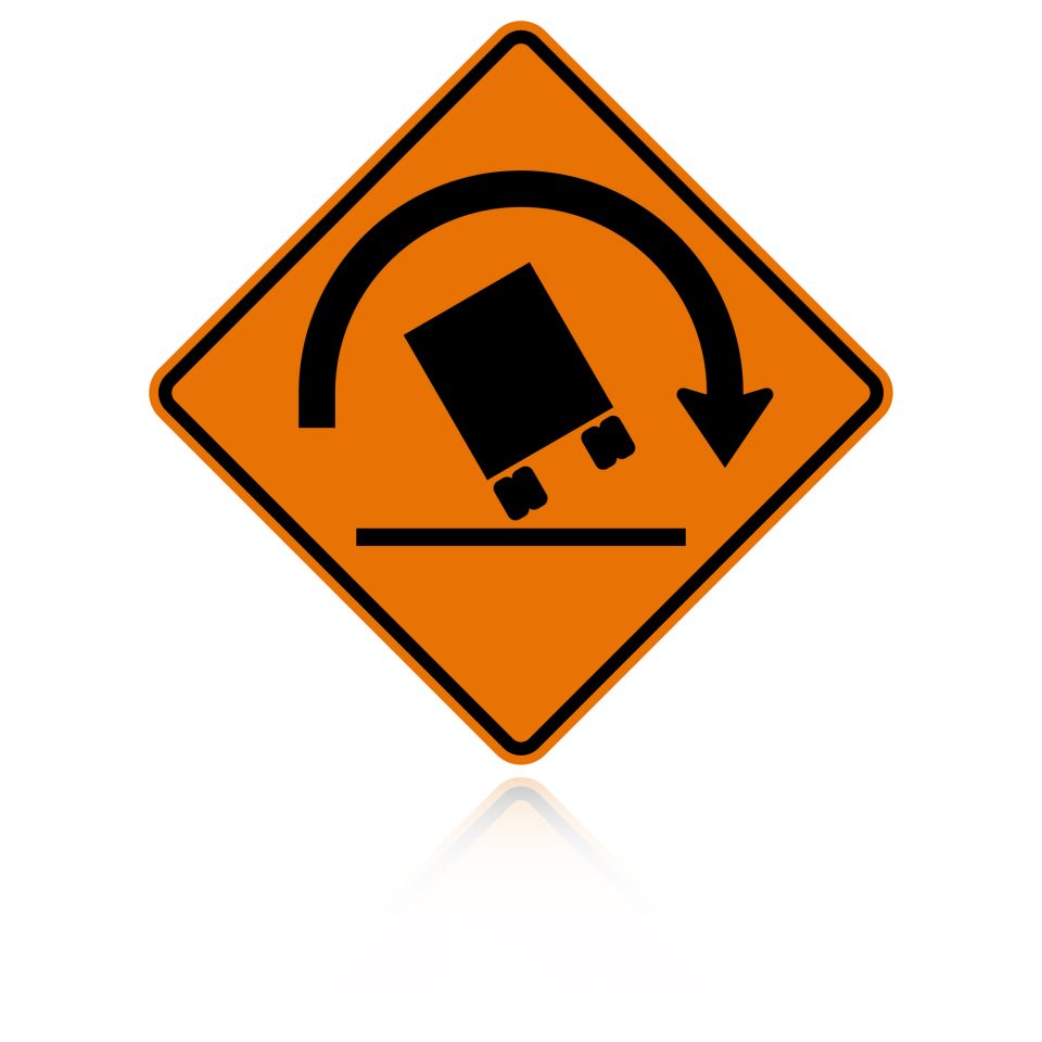 MUTCD W1-13R Truck Rollover
