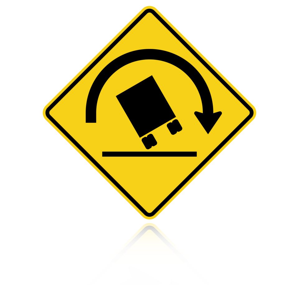 MUTCD W1-13R Truck Rollover