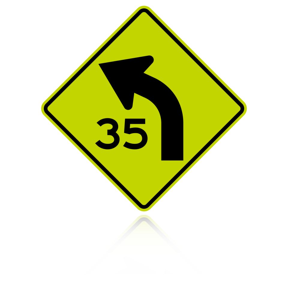 MUTCD W1-2L Curve Left