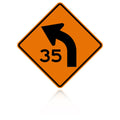 MUTCD W1-2L Curve Left