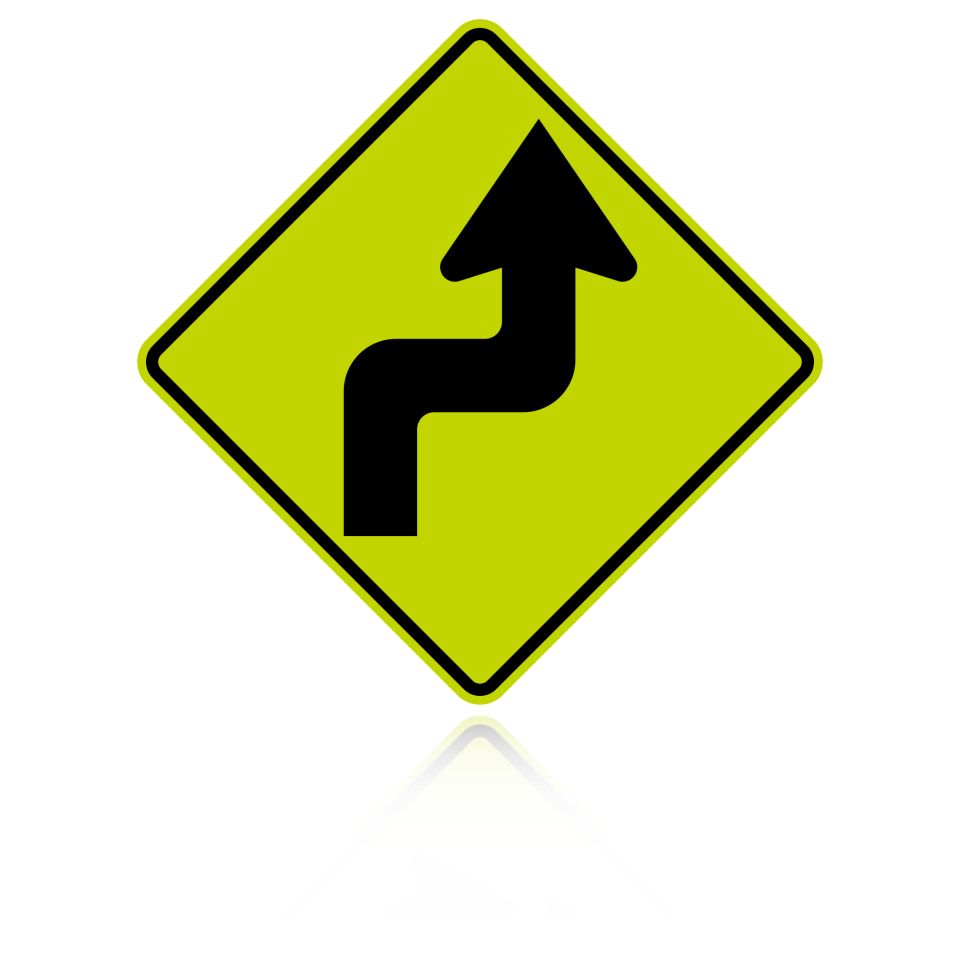 MUTCD W1-3R Right Reverse Turn