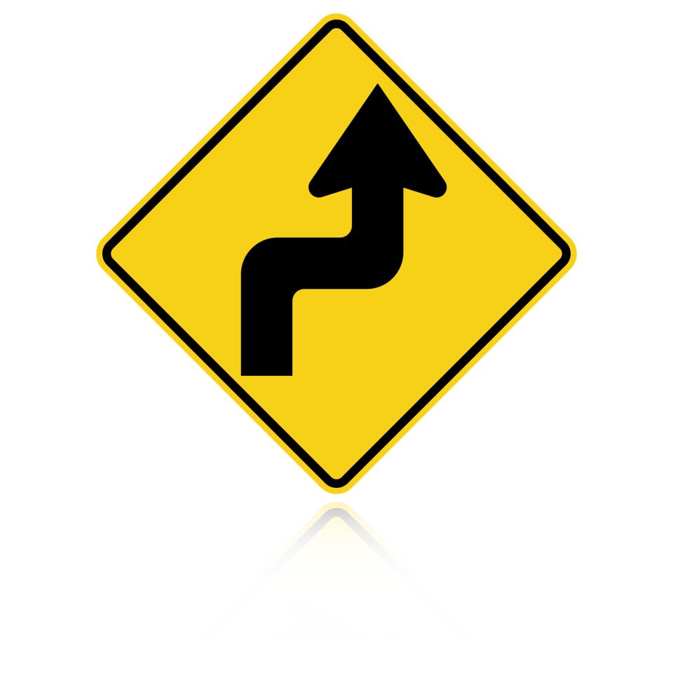 MUTCD W1-3R Right Reverse Turn