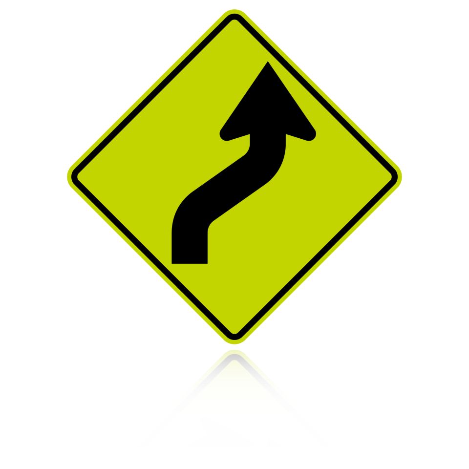 MUTCD W1-4R Reverse Curve Right