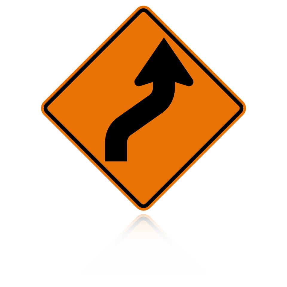 MUTCD W1-4R Reverse Curve Right
