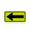 MUTCD W1-6L One Direction Large Left Arrow