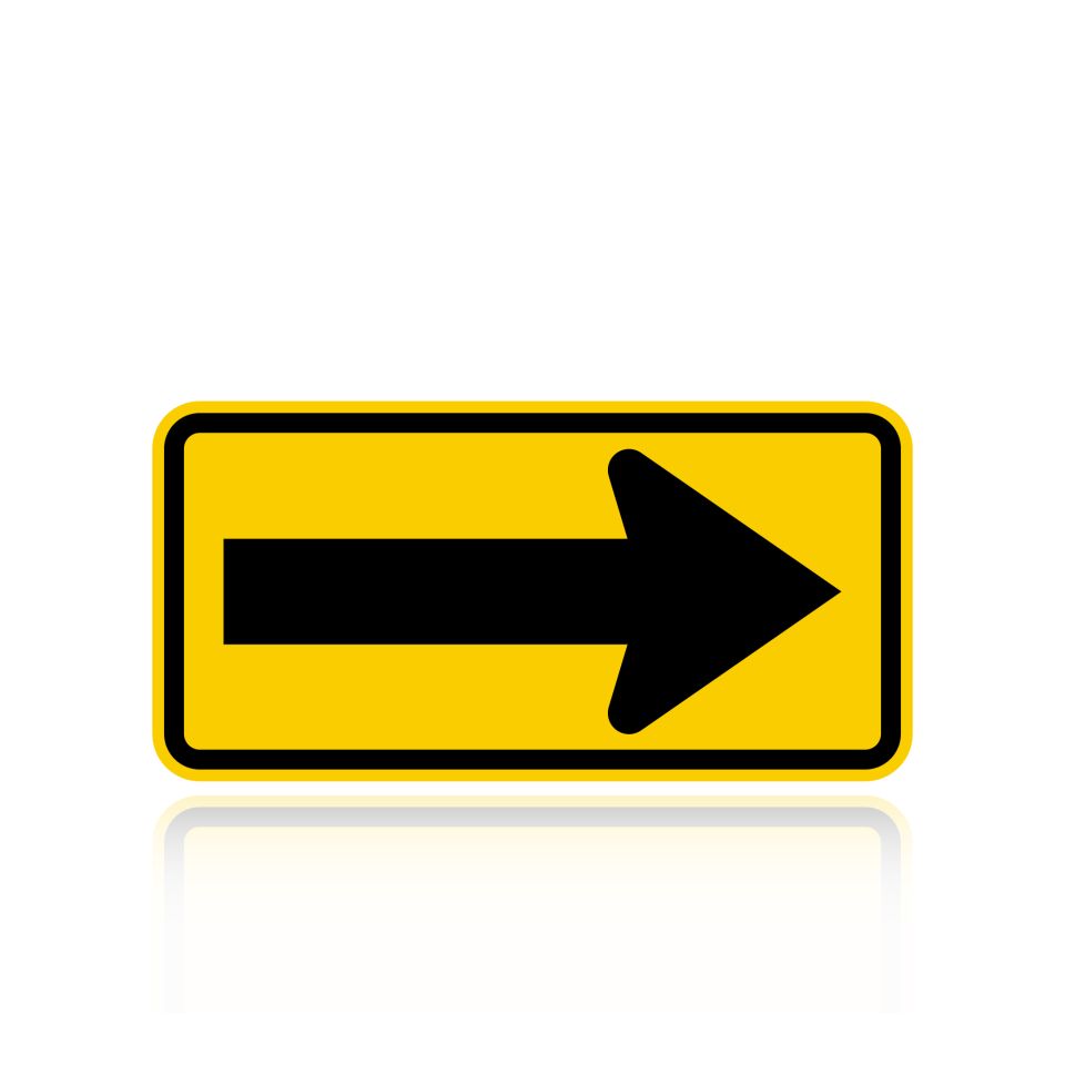 MUTCD W1-6R One Direction Large Right Arrow
