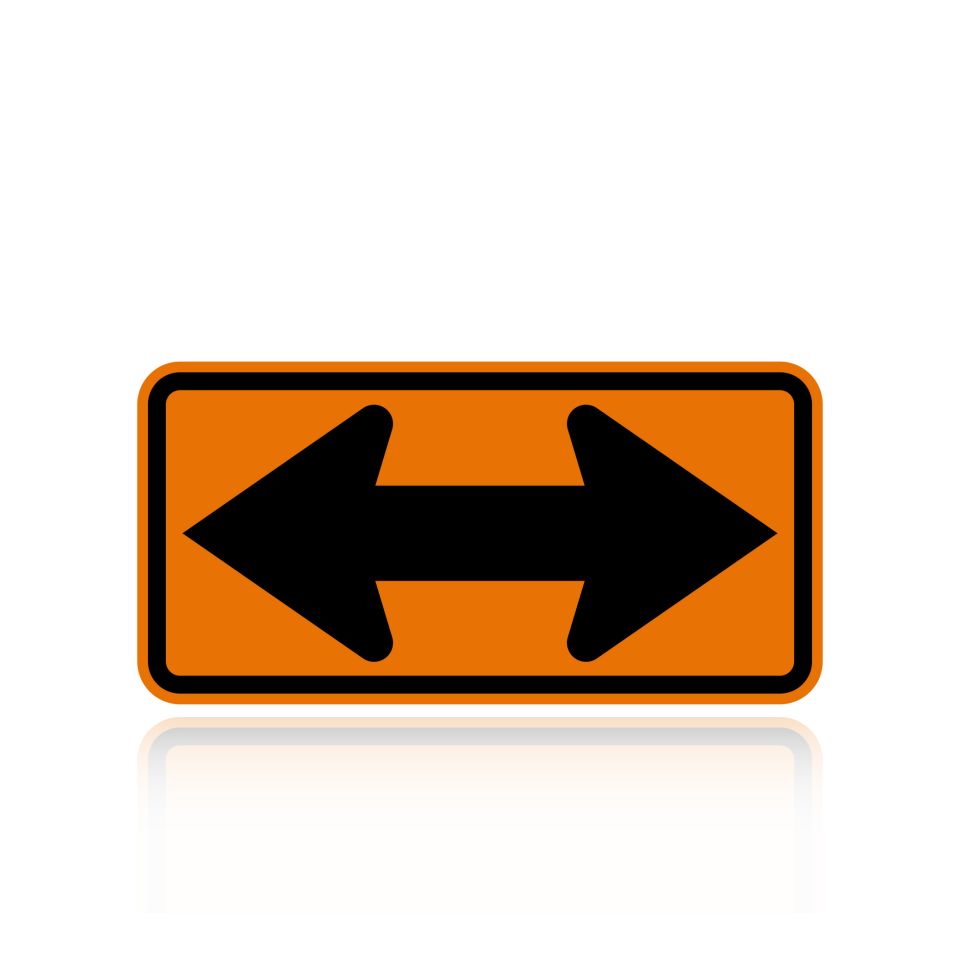 MUTCD W1-7 Two Direction Large Arrow