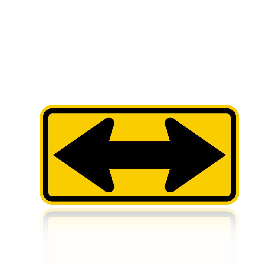MUTCD W1-7 Two Direction Large Arrow