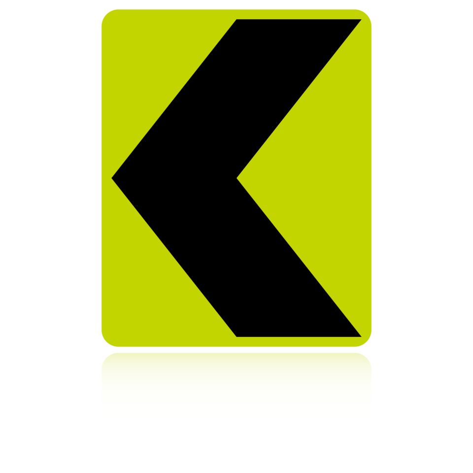 MUTCD W1-8 (L&R) Chevron Alignment