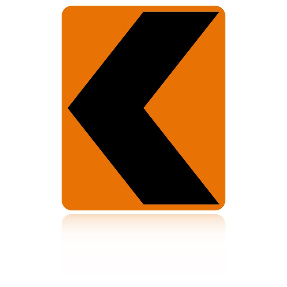 MUTCD W1-8 (L&R) Chevron Alignment