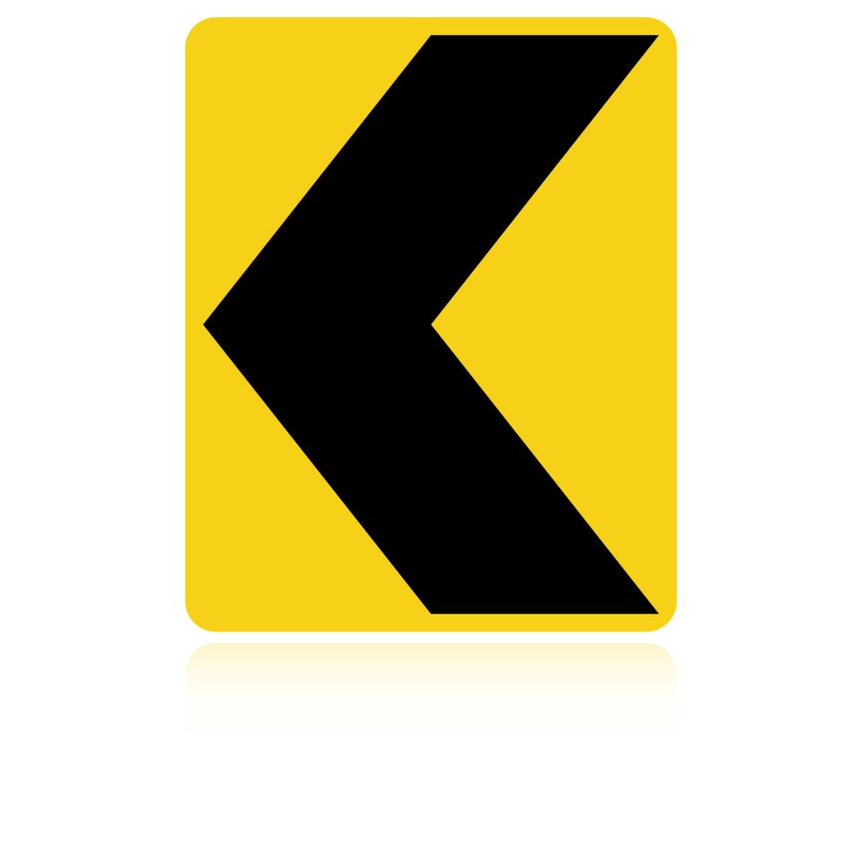 MUTCD W1-8 (L&R) Chevron Alignment