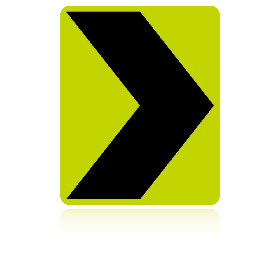 MUTCD W1-8 (L&R) Chevron Alignment