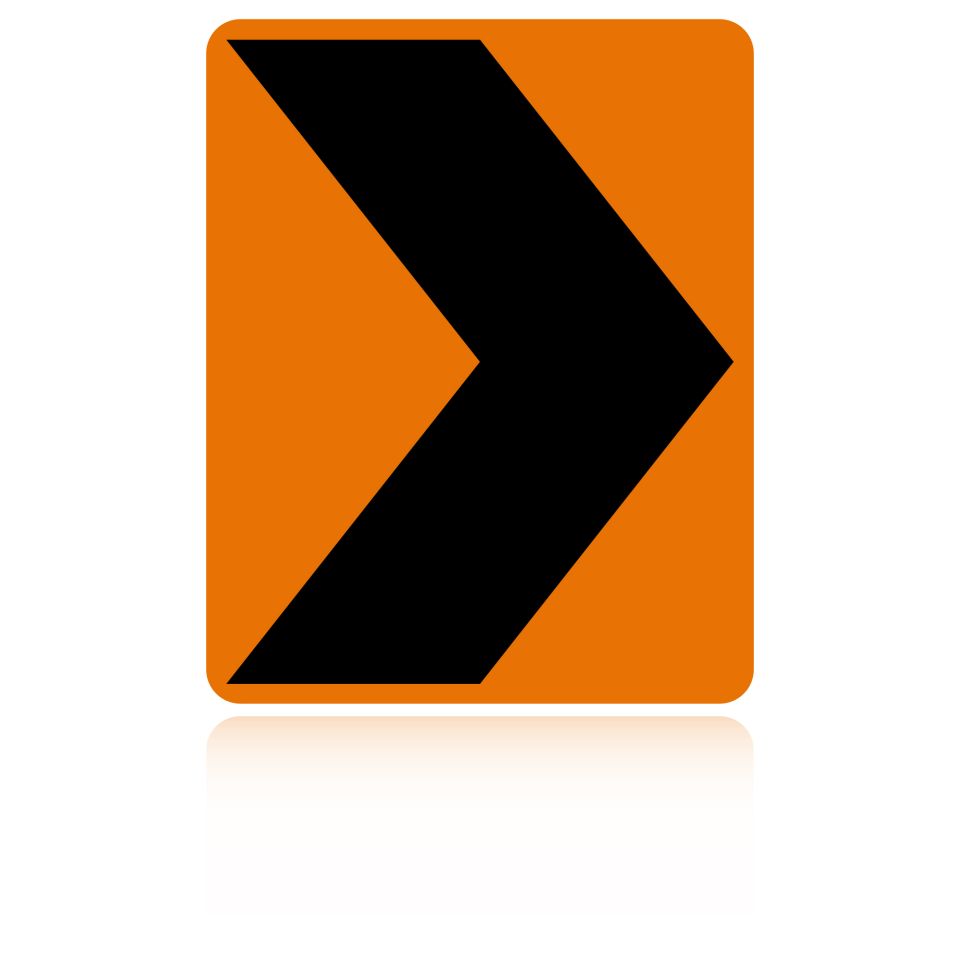 MUTCD W1-8 (L&R) Chevron Alignment