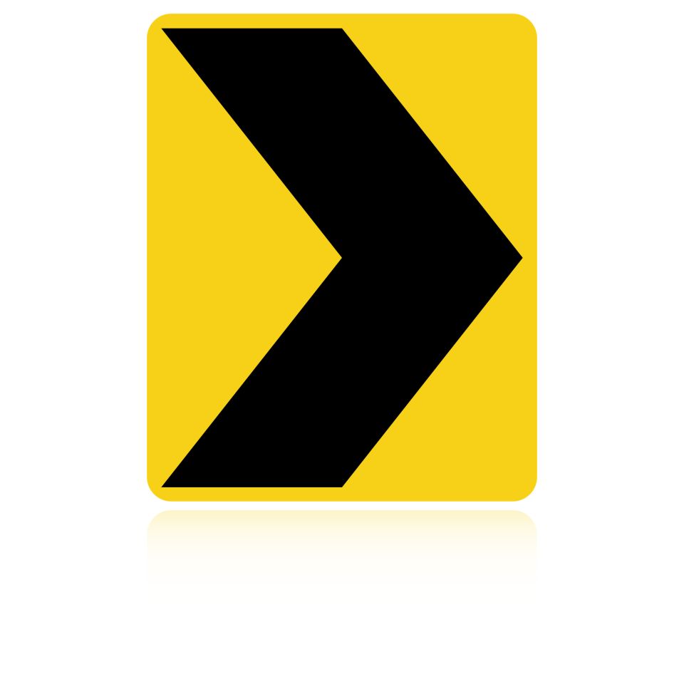 MUTCD W1-8 (L&R) Chevron Alignment