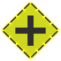 30" Flashing Intersection Ahead Sign